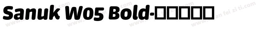 Sanuk W05 Bold字体转换